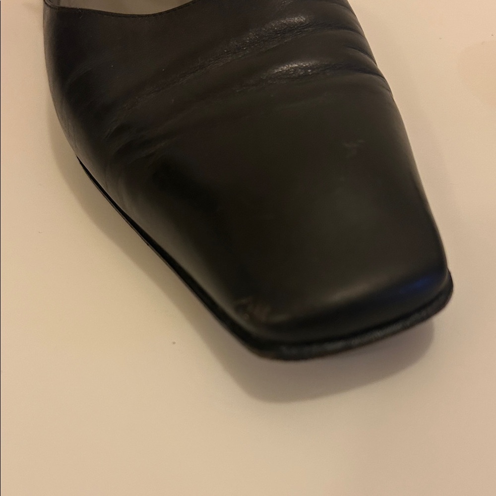 Bally Black Leather Mary Jane Loafers with Ankle Strap - Picture 6 of 8